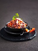 Beef and pepper tartare
