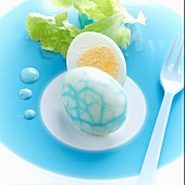 Blue marbled egg