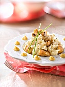 Mushroom rossotto with drops of mayonnaise