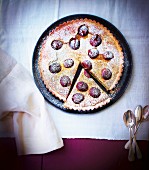 Almond and grape pie