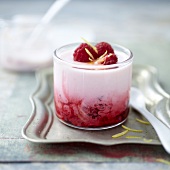 Raspberry and lime yoghurt