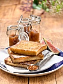 French toast with fig jam
