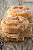 Rolled sugar fritters