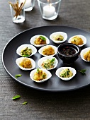 Mini brochette duo :chicken ball brochettes and fish ball brochettes