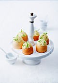 Eggs stuffed with sardine mousse