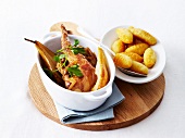 Rabbit with pears and gnocchis