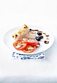 Greek dish with grilled feta