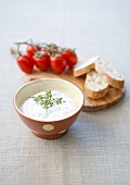 Fromage blanc dip for an aperitif