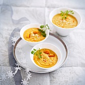 Creamed orange lentil soup