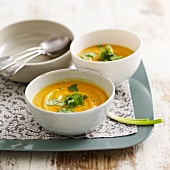 Creamed sweet potato and carrot soup
