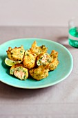 Salmon and herb dauphine potato-style pastry puffs