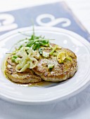 Grilled tuna steaks with combava essential oil