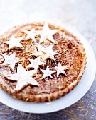 Walnut pie decorated with stars