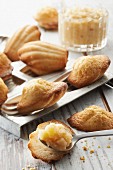 Madeleines and stewed apples with Brittany honey