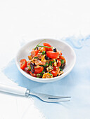 Mussel and cherry tomato tartar with fresh herbs
