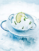 Gin and tonic lemon-mint granita