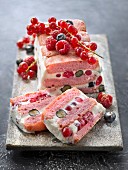 Summer fruit Brousee and Biscuit rose de Reims layer cake