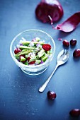 Asparagus salad with red onions and cranberries