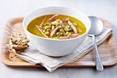 Canadian split pea and smoked bacon soup