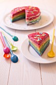 Pancake rainbow cake