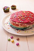 Pancake rainbow cake