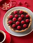 Chocolate-raspberry tart