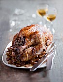Roast turkey with chestnuts