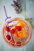 Apricot,strawberry and lavander detox water