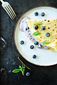 Cottage Cheese and Blueberry Pancake