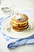 Pancakes with lemon zest and cream