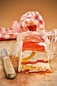 Ricotta and red and yellow terrine