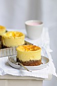 Pineapple carpaccio mini cheesecakes