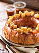Caramelized apple crown cake