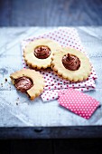 Shortbreads with chocolate mousse center