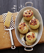 Stuffed onions grilled with parmesan