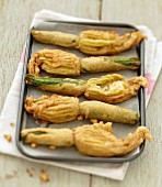 Courgette flower fritters
