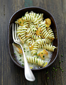 Fusilli with haddock and chives