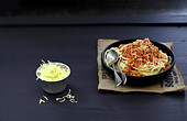 Spaghettis à la bolognaise made with veal