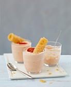 Tomato mousse with crisp cigars