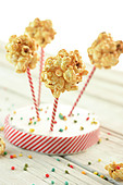 Salted butter toffee popcorn pops