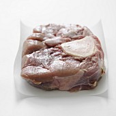 Raw veal shank for osso-bucco