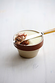 Pot of Rillettes on a white background