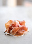Thinly sliced raw ham