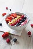 Summer fruit and pollen smoothie bowl