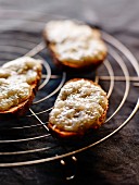 Goat's cheese and honey crostinis