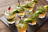 Cocktail with lime and chilli
