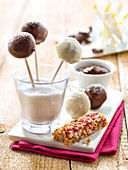Grany Cereal Bar And Milk And White Chocolate Cake Pops