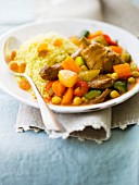 Couscous mit dreierlei Fleisch und Gemüse