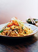 Prawn and vegetable noodle stir-fry