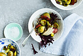 Quinoa salad with Brussels sprouts